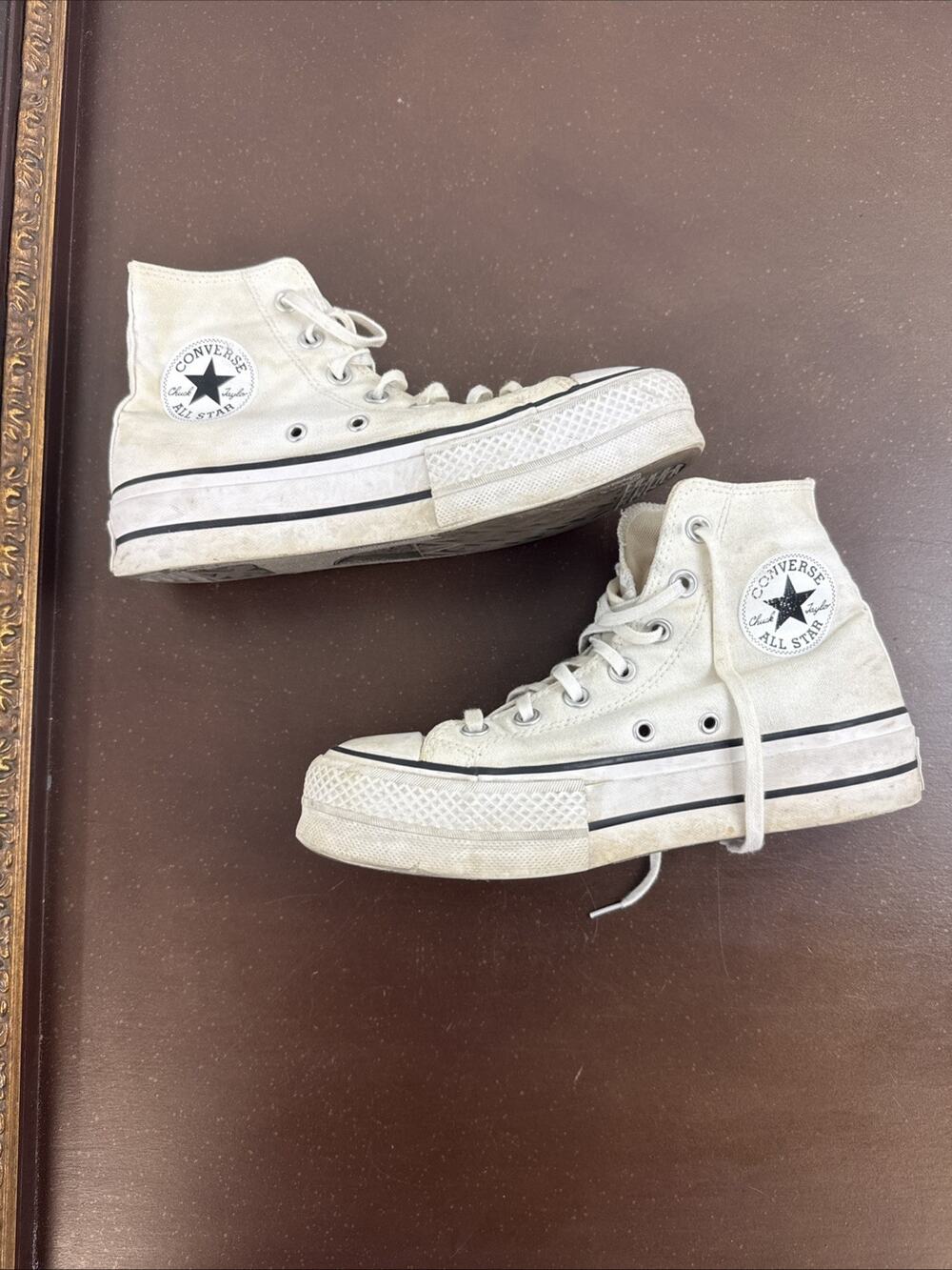 Converse Chuck Taylor All Star High Top White Canvas Lace-Up Sneakers 7